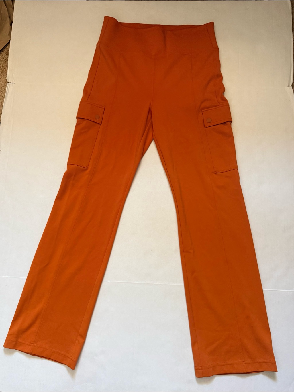 Athleta Men's Bright Orange Cargo Stretch Pants